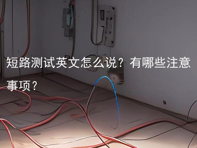 短路测试英文怎么说？有哪些注意事项？