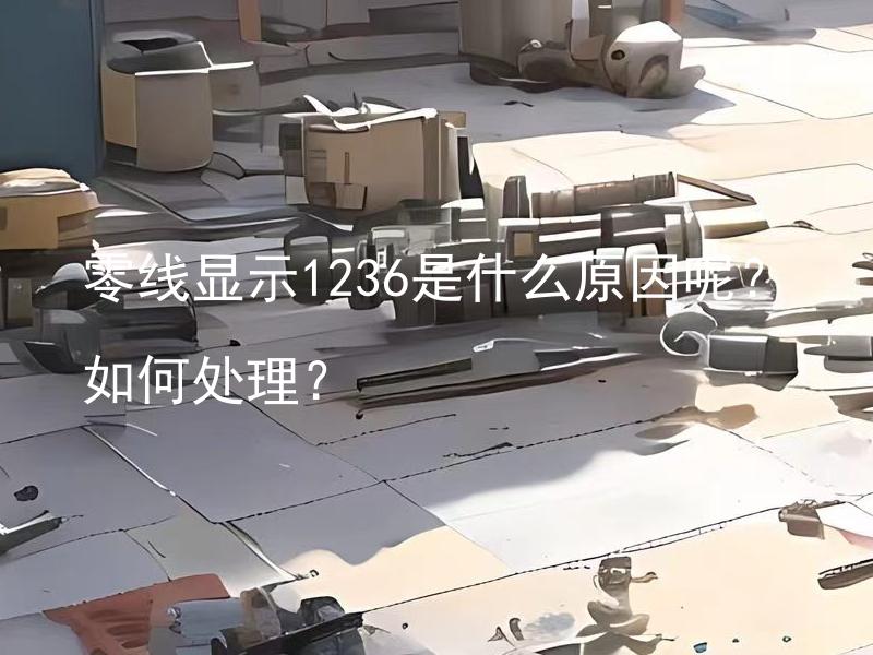 零线显示1236是什么原因呢？如何处理？ 零线显示1236是什么原因呢？如何排除和修复这个问题？