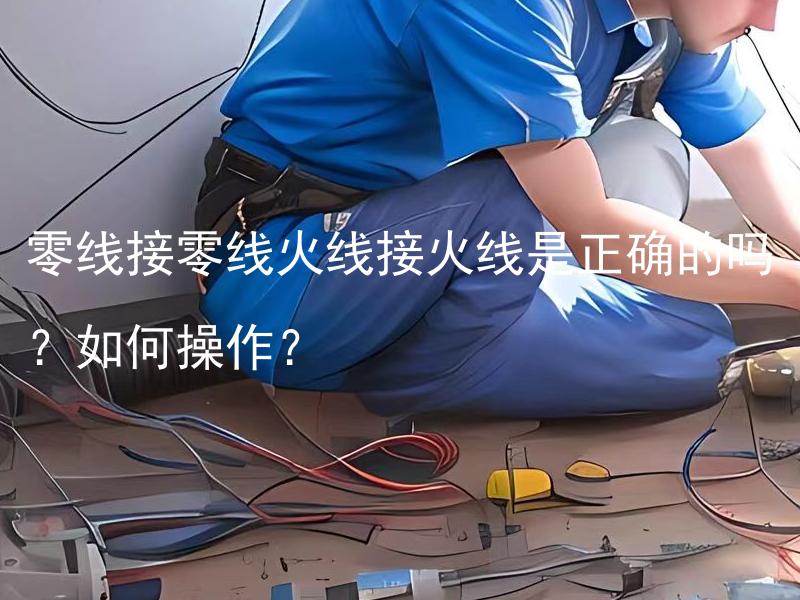 零线接零线火线接火线是正确的吗？如何操作？ 电工操作：零线接零线、火线接火线的方式是正确的吗？如何正确操作？