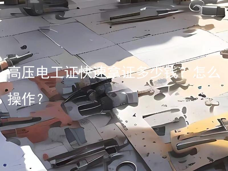 高压电工证快速拿证多少钱？怎么操作？ 高压电工证拿证周期多久？怎样操作？